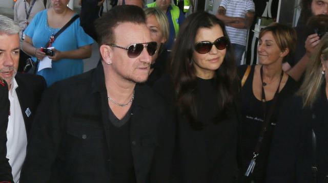 Bono llegó a Venecia para la boda de George Clooney - 1