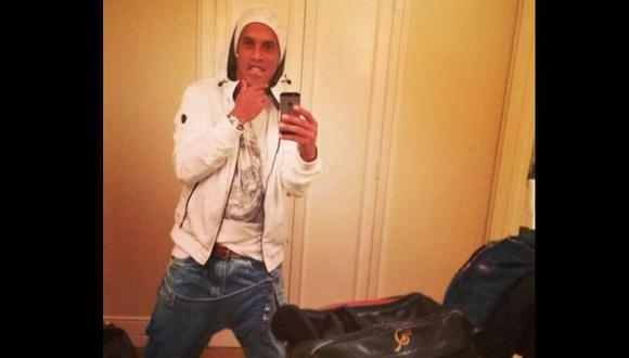 Ronaldinho llegó a México y colgó esta foto en su Twitter