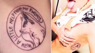 Miley Cyrus se hizo un tatuaje en honor a su perro