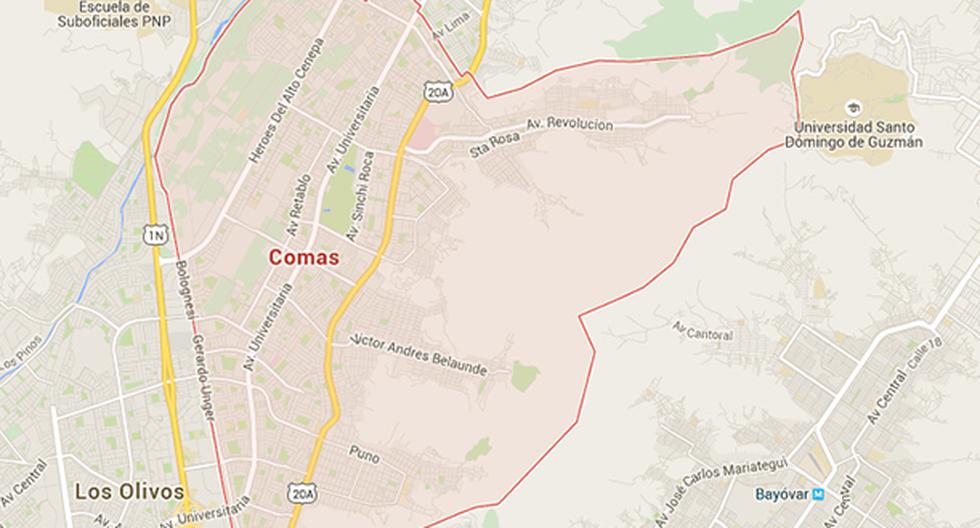 Otro hombre fue asesinado a balazos, esta vez en Comas. (Foto: Google Maps)