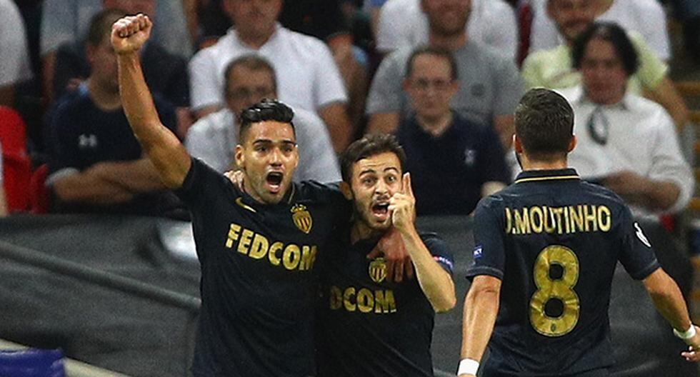 Tottenham cayó ante el Mónaco y el colombiano Radamel Falcao celebró la victoria. (Foto: Getty Images)
