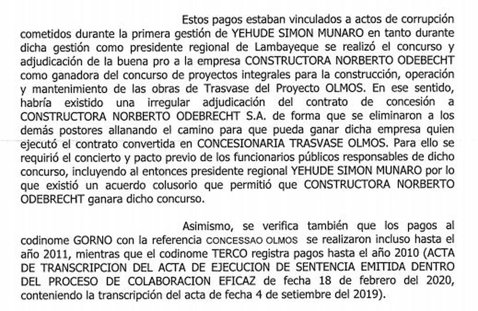 Jorge Barata afirma que entregó US$300.000 para la campaña regional de Yehude Simon en el 2006. (El Comercio)