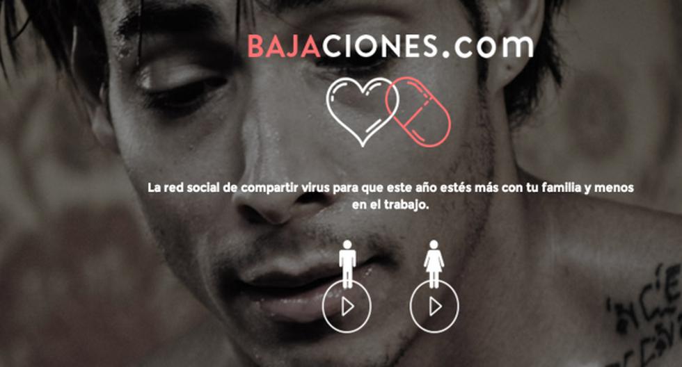 Bajaciones.com, la red social para contraer un resfrío. (Foto: Captura)