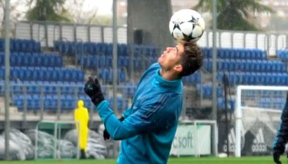 Cristiano Ronaldo no deja de sorprender incluso en las prácticas. (Foto: Facebook)