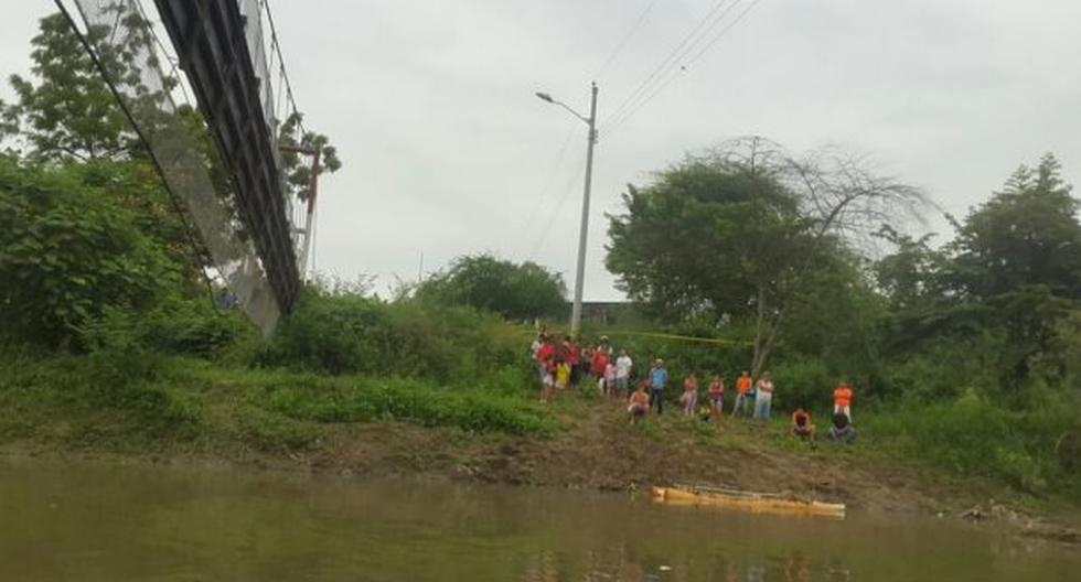 No se ha informado de las razones técnicas del colapso del suelo del puente. (Foto: El Diario de Manabí)