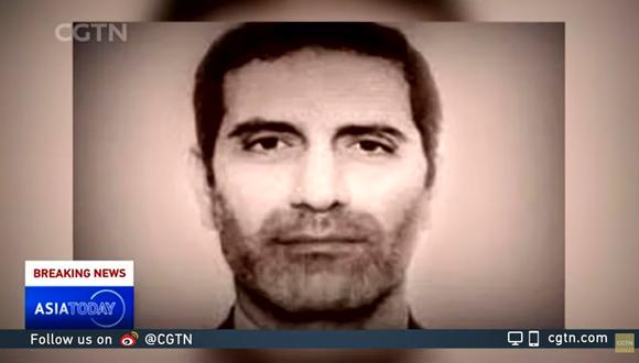 Captura de pantalla del noticiero Asia Today, en el que se ve el rostro de Assadollah Assadi.