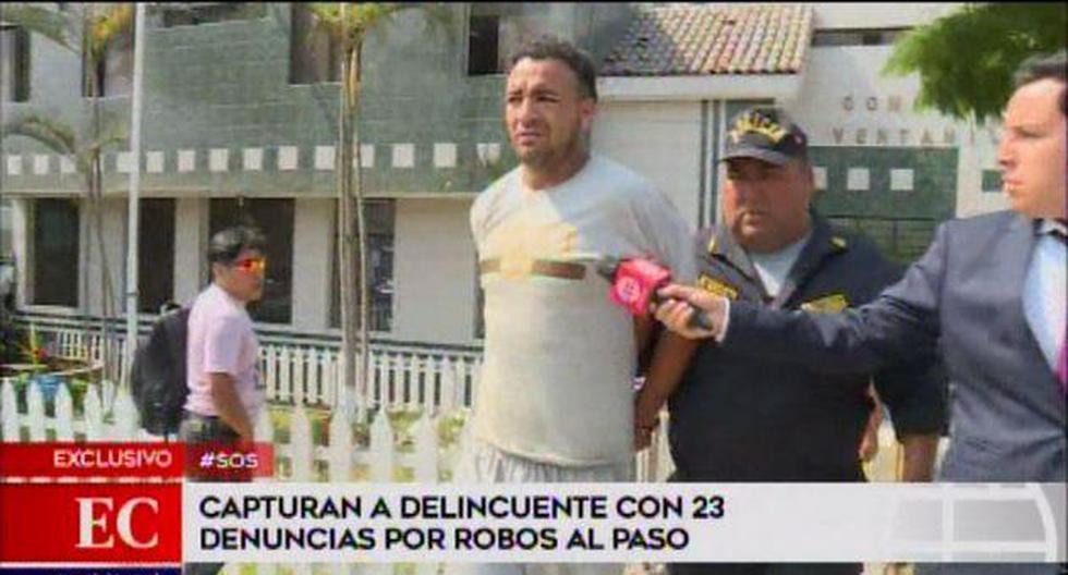 Sujeto que registra 23 denuncias fue identificado como Luigui Rugel Valdivia. (Captura: América Noticias)