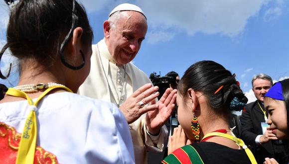 El papa Francisco llegó a Birmania. (Foto: AFP)