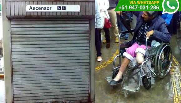 Metro de Lima: ascensor para discapacitados está cerrado
