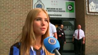 La hincha más bella del Mundial 2014 reaparece en un estadio