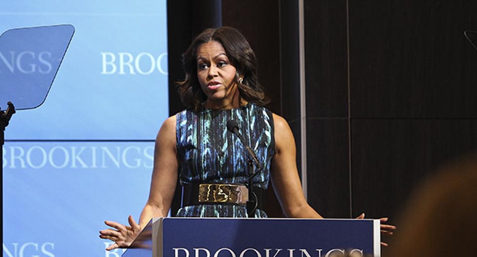 Michelle Obama criticó los muros de Trump y ensalzó diversidad de EEUU. (Foto: Flickr|Brookings Institution)