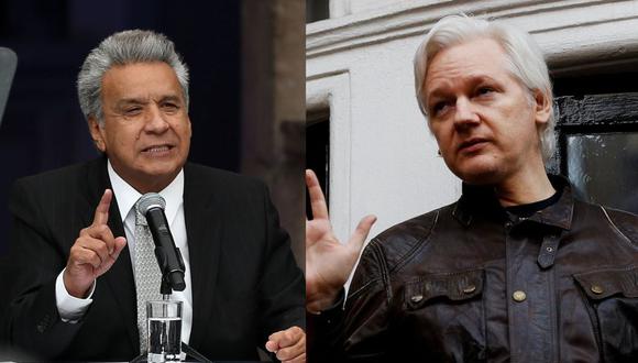 Lenín Moreno acusa a fundador de Wikileaks, Julian Assange, de espiarlo. (AFP / Reuters)