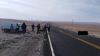 Arequipa: policía y su acompañante fallecen durante choque entre motocicleta  y una camioneta