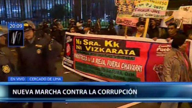 Lima salió nuevamente a las calles tras los actos de corrupción que se vienen dando en nuestro país. (Foto: Canal N)