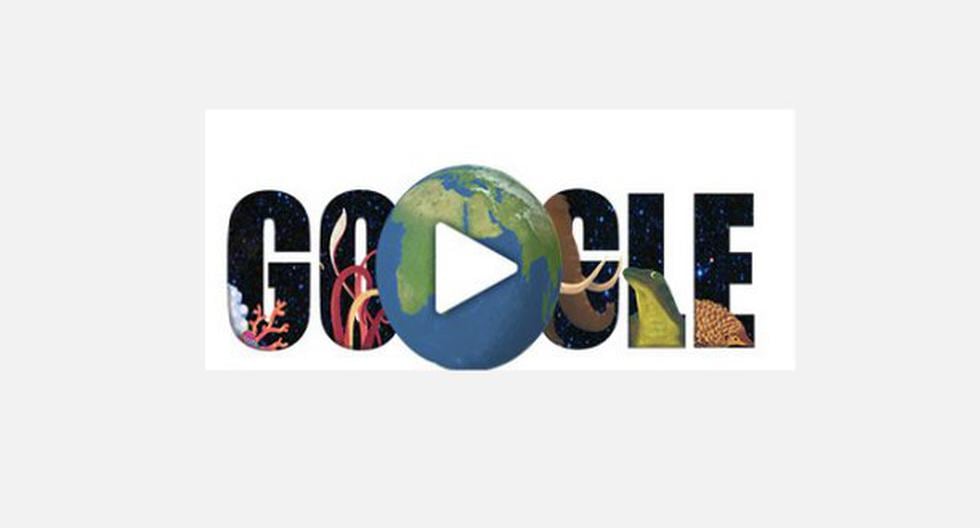 Así luce el Doodle de Google por el Día de la Tierra. (Foto: Captura)