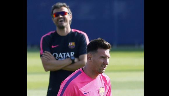 "Messi está encantado en el Barcelona", asegura Luis Enrique