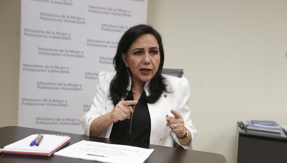 Gloria Montenegro, titular del MIMP, es una de las integrantes del Gabinete citadas para sesiones virtuales de comisiones del Congreso. (Foto: GEC).