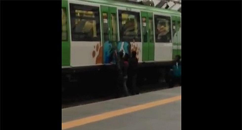 Una usuaria captó un robo y vandalismo en el Metro de Lima. (Foto: Facebook)