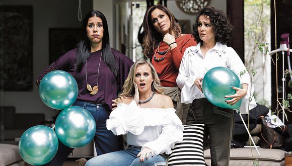 Las protagonistas de la obra: Gianella Neyra, Alexandra Graña, Érika Villalobos y Rossana Fernández Maldonado. (Foto: Anthony Niño de Guzmán)