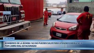 Independencia: bomberos no pueden atender emergencia por auto mal estacionado