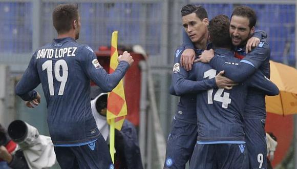 Napoli ganó 1-0 a Lazio con gol de Higuaín y escala en Serie A