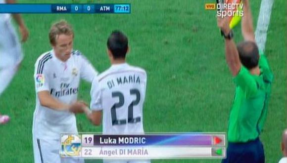 Di María ingresó a los 77' y fue ovacionado por el Bernabéu