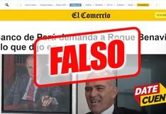 #DateCuenta: El Comercio desmiente supuesta entrevista a Roque Benavides en la que pide hacer depósitos a enlace fraudulento