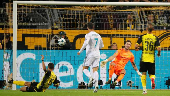Cristiano Ronaldo marcó el segundo del Real Madrid ante Borussia Dortmund con gran definición de zurda. (Foto: Reuters)