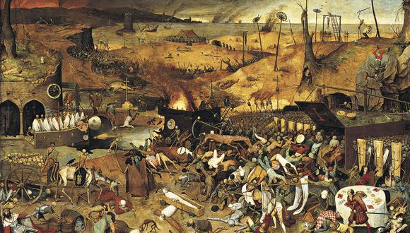 La sombría iconografía de “El triunfo de la muerte” ( 1562 ), de Pieter Bruegel, es un reflejo del impacto de la peste en Europa. (Getty Images)