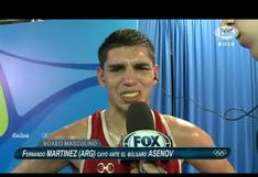 Río 2016: argentino Fernando Martínez rompió en llanto tras ser eliminado en boxeo