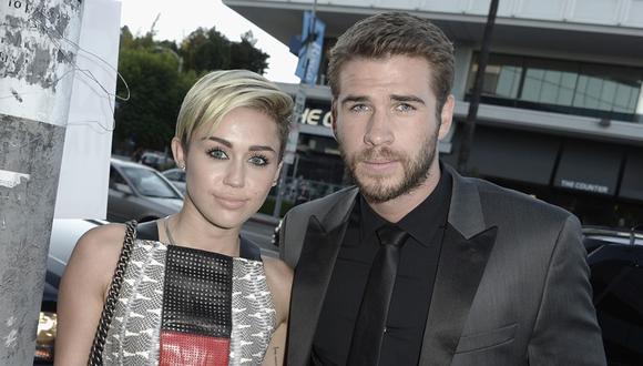 Miley Cyrus y Liam Hemsworth. (Foto: AFP)
