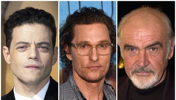 Rami Malek, Matthew McConaughey y Sean Connery son algunos de los actores que han solo sido nominados en una ocasión y se llevaron el premio. (Foto: AFP)