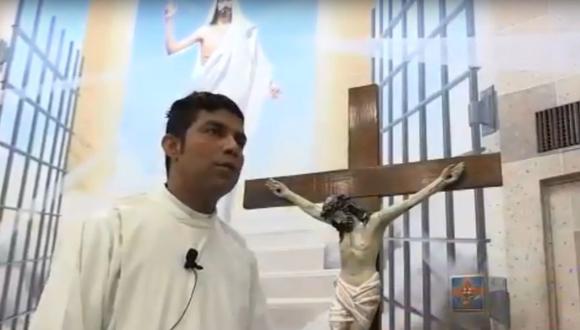 Gabirel Zul Mejía, de 36 años, encontró su vocación dentro de prisión y tras 10 años de formación fue ordenado sacerdote (Foto: Captura)