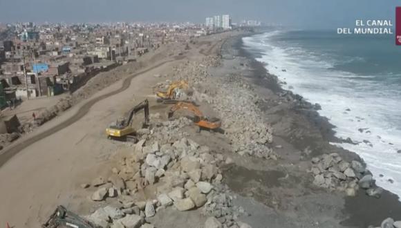 Cierran tránsito vehicular por obras en la Costa Verde Callao. Foto: Latina