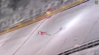 YouTube: accidente de saltador de esquí pudo ser grave