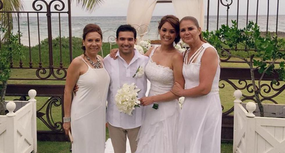 Karen Schwarz y Ezio Oliva se casaron el sábado en Punta Cana. (Foto: Instagram)