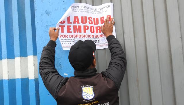 Personal de fiscalización de Villa El Salvador cerró el local debido a que no contaba con licencia de funcionamiento ni certificado de Defensa Civil. (Foto: Difusión)