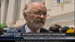 Bolivia evalúa si expulsa a Belaunde Lossio dijo su embajador
