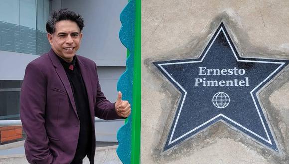 Ernesto Pimentel tiene su estrella en el paseo de la fama de los Estudios de América Televisión. (Foto: GEC/Ameli Hidalgo).