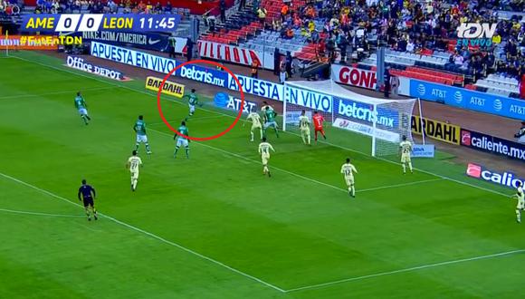 América vs. León: José Macías y la gran definición para el 1-0 que silenció el Estadio Azteca. | Foto: Captura