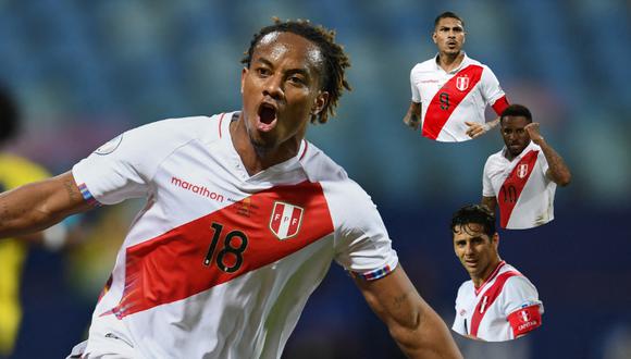 Selección peruana: André Carrillo tiene una lesión en la espalda. Con todo ese problema fue convocado por Ricardo Gareca. (Foto: Composición).