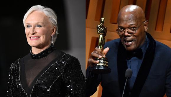Glenn Close y Samuel L. Jackson estarán entre los presentadores de la gala de los Oscar 2023. (Foto: AFP)