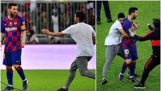 Barcelona: Lionel Messi pasó un tenso momento tras el ingreso de un aficionado a la cancha | FOTOS