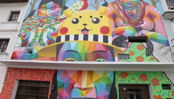 El mural ha sido una obra del español Okuda San Miguel. (Foto: Twitter @MunicipioQuito)