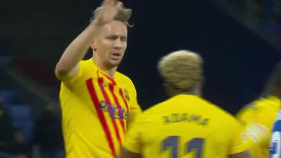 Gol de Luuk de Jong para el 2-2 de Barcelona vs. Espanyol. (Video: ESPN+)