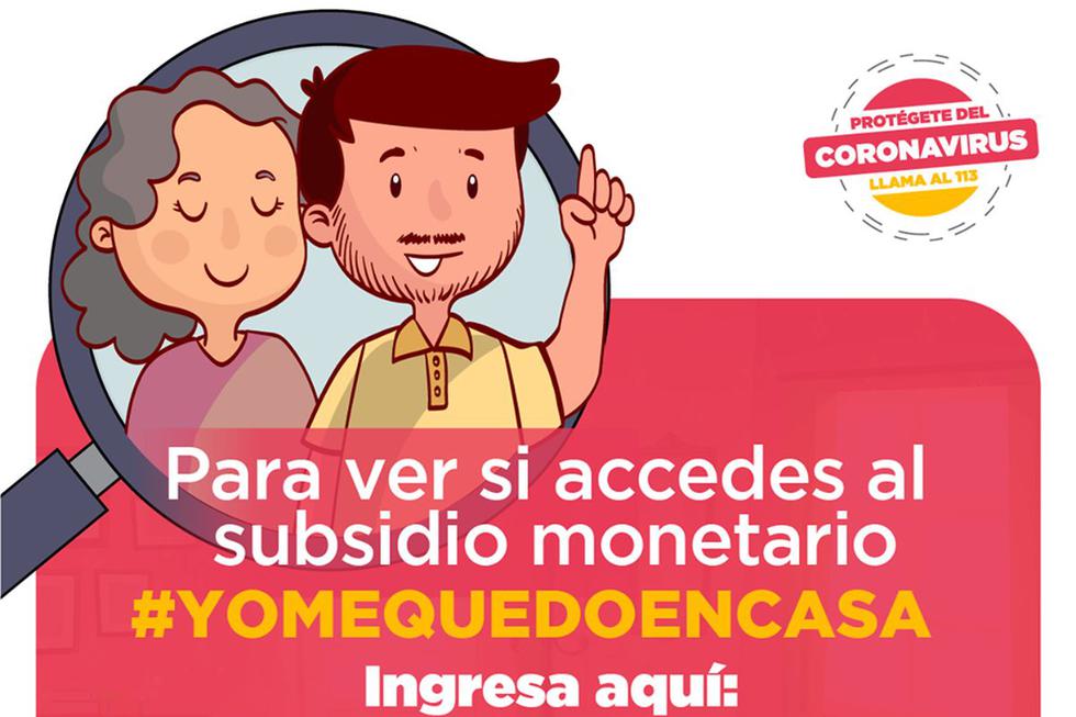 Para saber cómo cobrar el bono de S/ 380, solo debes ingresar al sitio http://yomequedoencasa.pe, del Ministerio de Desarrollo e Inclusión Social (Foto: Midis)