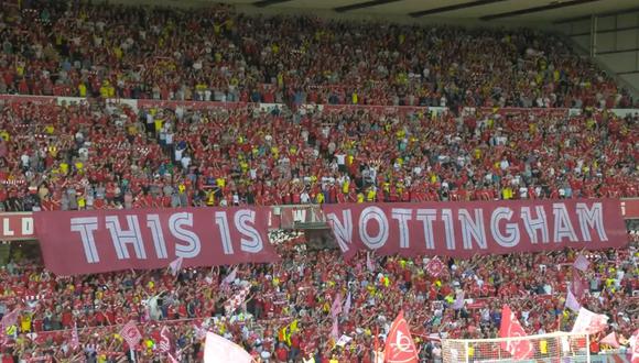 Nottingham Forest volvió a jugar en el City Ground por la Premier League tras 23 años. (Foto: Captura)