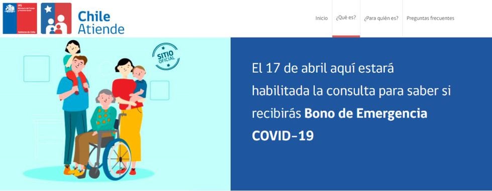 Chile bond access page available from April 17th (Photo: Chile Attend)