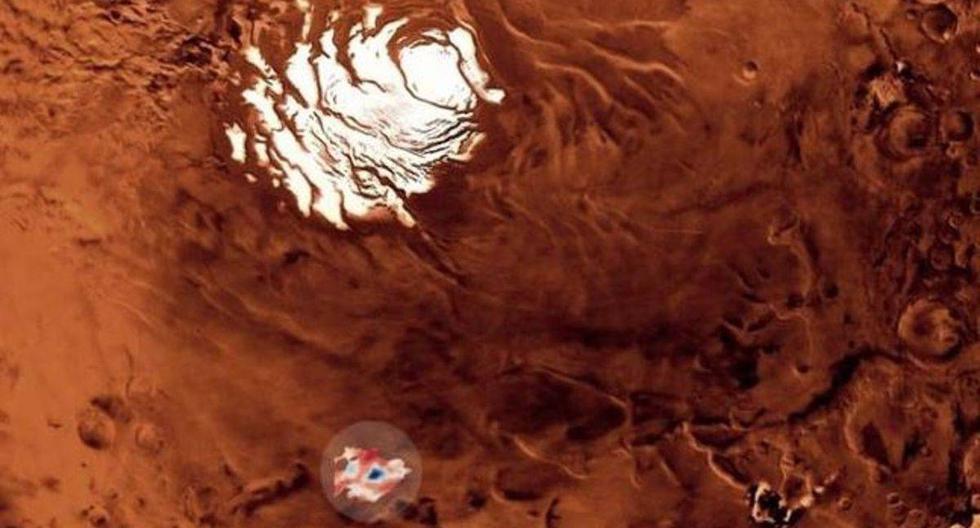 Una red de lagos salados puede esconderse bajo el polo sur de Marte. (Foto: ESA/UNIVERSIDAD ROMA TRE)