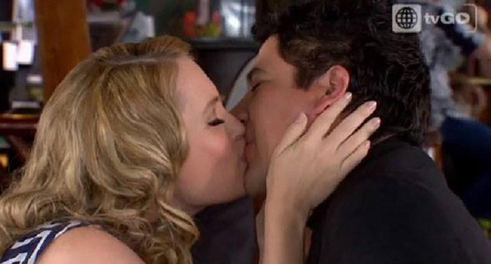 Luchito se besó con Bárbara Aurich. (Foto: Captura América TV)
